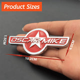 Jeep OSCARMIKE Metal Car Side Body Fender Sticker Trunk Emblem Badge Decal