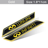 2pcs Infiniti Car Fender Side Stickers Trunk Anti-scratch Decal