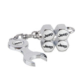 4pcs/set Jeep Logo Car Air Valve Stem Cap Auto Tyre Valve Covers with Wrench