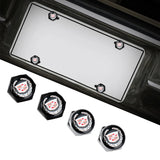 4pcs/set Cadillac Logo Stainless Steel Car License Plate Bolts
