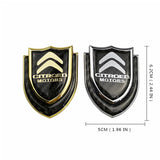 Citroen Shield Carbon Fiber Car Rear Sticker Window Emblem Badge Decal