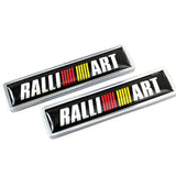 2pcs/set Mitsubishi Ralliart Logo Metal Car Side Sticker Auto Emblem Badge