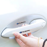 8pcs Subaru Car Door Handle Bowl Wrist Transparent Protector Anti-collision Decal
