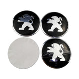 4pcs/set 56mm Peugeot Car Wheel Center Hub Sticker Decal