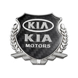 KIA Metal Carbon Fiber Car Rear Sticker Shield Trunk Emblem Badge Decal