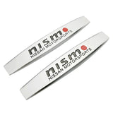 2pcs Nissan Nismo GTR Metal Car Fender Side Badge Decal Rear Emblem Sticker