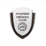 Hyundai Metal Shield Car Rear Sticker Auto Window Emblem Badge Decal