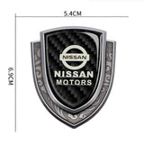 Nissan Metal Carbon Fiber Shield Car Rear Sticker Auto Window Emblem Badge Decal