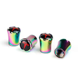 4pcs/set Tesla Logo Car Air Valve Stem Caps Auto Tyre Valve Covers
