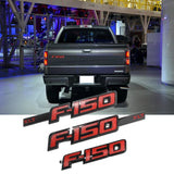 3PCS Ford F-150 XLT Logo Car Rear Sticker Trunk Emblem Badge Auto Body Side Fender Decal