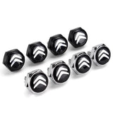 4pcs/set Citroen Logo Stainless Steel Car License Plate Bolts