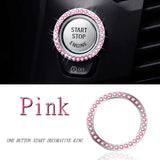 MG Logo Luminous Car Engine One-click Start Stop Button Cover Sticker