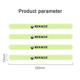 4pcs Renault Luminous Car Door Bumper Strip Anti-collision Protection Sticker