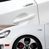 2pcs Skoda Metal Car Fender Side Badge Decal Rear Emblem Sticker