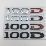 Tesla 75D 85D 90D 100D Letter Metal Car Rear Sticker Decal Emblem Badge