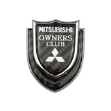 Mitsubishi Shield Carbon Fiber Car Rear Sticker Window Emblem Badge Decal