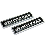 2pcs/set Hyundai Logo Metal Car Side Sticker Auto Emblem Badge