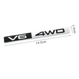 3D Metal V6 4WD Car Sticker Racing Trunk Emblem Badge Decals for TOYOTA V6 HIGHLANDER COROLLA RAV4 Camry CROWN PRIUS REIZ VIOS