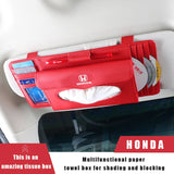 PU 3-in-1 Car Tissue Box Cover Storage Bag for   Fit Civic Accord CRV CRZ Crosstour H-RV NSX Pilot Odyssey City Accessories