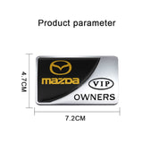 Mazda VIP OWNERS Metal Car Stickers Rear Emblem Badge