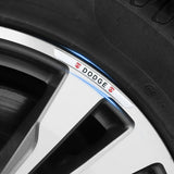 4pcs/set 9cm Dodge Aluminum Alloy Car Wheel Rim Tyre Sticker