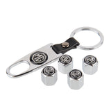 4pcs/set MG Car Air Valve Stem Cap Auto Tyre Valve Covers with Keychain