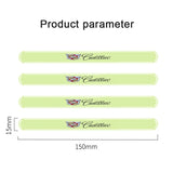 4pcs Cadillac Luminous Car Door Bumper Strip Anti-collision Protection Sticker