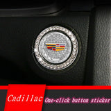 Cadillac Diamond Car Engine One-click Start Stop Button Cover Sticker