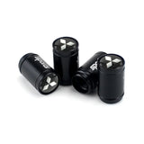 4pcs/set Mitsubishi Ralliart Logo Sport Matte Car Air Valve Stem Caps Auto Tyre Valve Covers