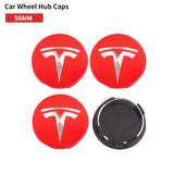 4pcs/set 56mm Tesla ABS Car Wheel Hub Center Caps Covers