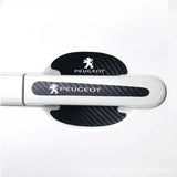 Peugeot Carbon Fiber Car Door Bowl Handle Anti-collision Protective Stickers Scratches Film
