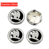 4pcs/set 56/60/65mm Skoda Logo ABS Car Wheel Hub Center Caps Covers