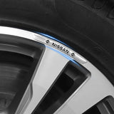 4pcs/set 9cm Nissan Aluminum Alloy Car Wheel Rim Tyre Sticker