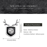 MG ABS Deer Car Rear Sticker Shield Trunk Emblem Badge Decal