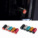 4pcs/set Fiat 500 Logo Matte Car Air Valve Stem Caps Auto Tyre Valve Covers