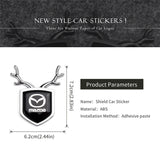 Mazda ABS Deer Car Rear Sticker Shield Trunk Emblem Badge Decal