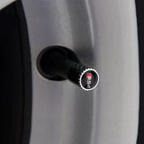 4pcs/set Audi Sline RS4 Logo Carbon Fiber Car Air Valve Stem Caps Auto Tyre Valve Covers with Wrench