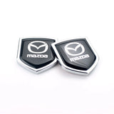 2PCS Mazda Metal Car Rear Sticker Shield Trunk Emblem Badge Decal