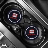 2pcs/set SEAT PVC Car Water Coaster Cup Mat