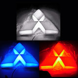 8.05x7.9cm Mitsubishi Car LED Light Front Rear Emblem Badge