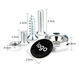 4pcs/set Dodge Logo Stainless Steel Car License Plate Bolts