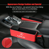 For RX350 IS300 ES350 IS250 RX270 CT200H GS350 NX200T ES250 Leather ABS Car Gap Leakproof Storage Box Organizer Accessories