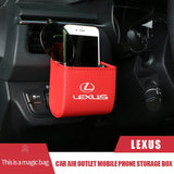 Car Air Outlet Storage Box for Logo RX350 IS300 ES350 IS250 CT200H IS NX GS350 NX200T ES250 Hanging Store Case Accessories