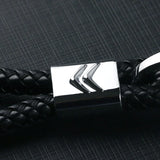 Citroen Logo PU Leather Braided Rope Car Keychain