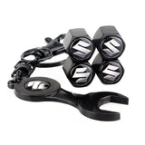 4pcs/set Suzuki Logo Car Air Valve Stem Cap Auto Tyre Valve Covers with Wrench
