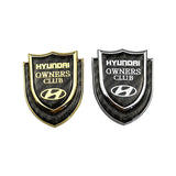 Hyundai Shield Carbon Fiber Car Rear Sticker Window Emblem Badge Decal