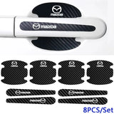 Mazda Carbon Fiber Car Door Bowl Handle Anti-collision Protective Stickers Scratches Film
