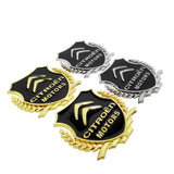 2PCS Citroen Metal Car Rear Sticker Shield Trunk Emblem Badge Decal