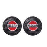2pcs/set Nissan Nismo Carbon Fiber Car Water Coaster Non-slip Mat