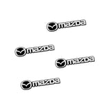 4pcs/set Mazda MS Metal Car Stereo Sticker Auto Audio Emblem Decal